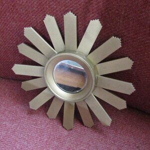 Gold Sunburst Accent Mirror Starburst Frame Mid-century Modern Art Wall Hanging